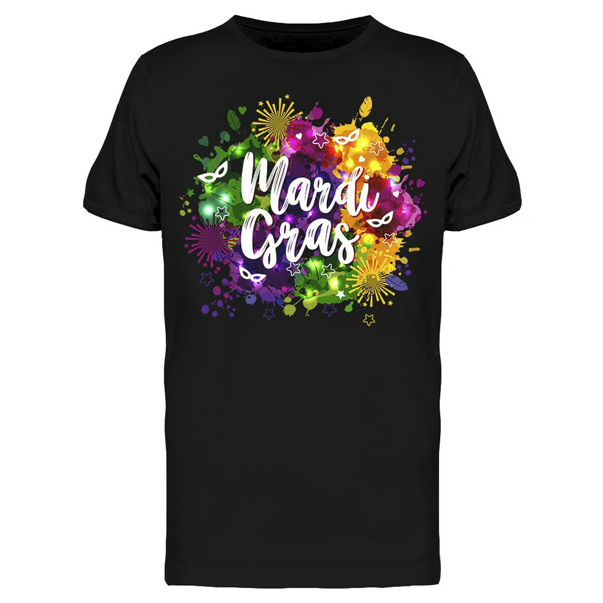 Mardi Gras Watercolor Design T-Shirt Men